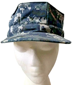 US NAVY DIGITAL CAMO 8 POINT WORKING UTILITY HAT, SIZE 7.25, 7 1/4, GENTLY WORN - Picture 1 of 11