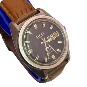 Omax Crystal TriStar Vinatge Unique Swiss Made Watch for Mens - Picture 1 of 6