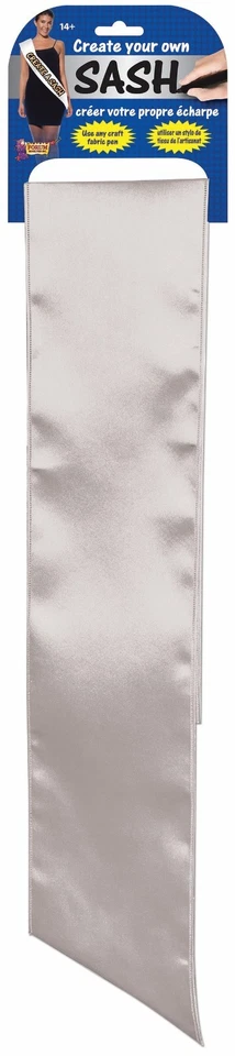 BACHELORETTE PAGEANT 生日婴儿淋浴 HEN 派对 BLANK PLAIN SATIN SASH DIY — 第 1/1 张图片