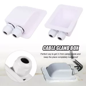 Cable Box Solar Panel Terminal Block Case Double/Single Ports Cable Entry Gland - Picture 1 of 16