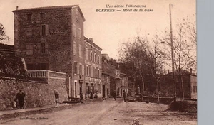 CPA 07 - BOFFRES (Ardèche) - Hôtel de la Gare (petite animation) - Picture 1 of 2