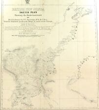 RARE 1896 Colonial British New Guinea Large Map. Mambare River to Gosisi Village