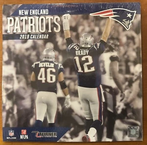NFL 2019 New England Patriots Wall Calendar Sealed NEW SEALED - Tom Brady - Picture 1 of 2