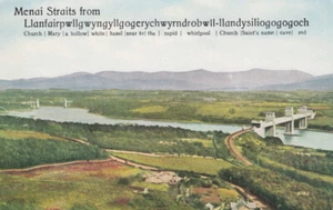UK Valentine & Sons "Valesque 6/82" Menai Straits from Llanfair....postcard - Picture 1 of 2