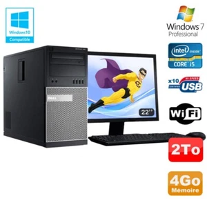 Pack PC tour DELL 7010 Core I5-3470 3.2Ghz 4Go 2To DVD Wifi Win 7 + Bildschirm - Bild 1 von 1
