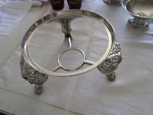 Vintage Ornate Silver Chafing Tripod Stand Reed Barton Excelent Condition - Bild 1 von 4