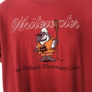 Vintage 80s New England Whitewater Club Rafting T-Shirt Herren Large Single Stitch - Bild 1 von 11