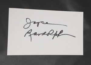 JOYCE RANDOLPH ACTRESS THE HONEYMOONERS SIGNED AUTOGRAPHED INDEX CARD 3X5