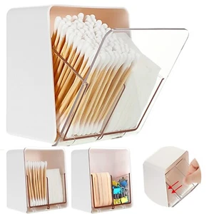 2 Pcs Cotton Ball Holder Canisters for Cotton Swabs Floss Dispenser Container... - Picture 1 of 7