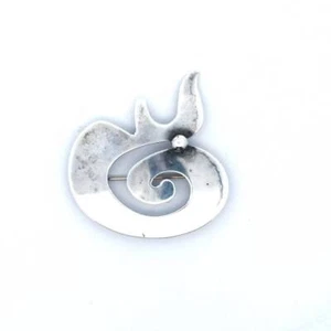 Rare Vintage Paul Lobel Sterling Silver Abstract Modernist Brooch - Picture 1 of 3