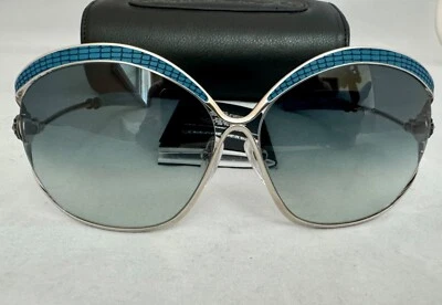 Authentic Chrome Hearts Fluffer Blue Lizard Trim Sunglasses. - Image 1 of 4