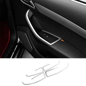 Fit For Audi Q3 2013-2018 Silver Titanium Interior Door Armrest Cover Trim 4PCS - Picture 1 of 8