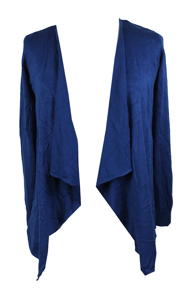 Cardigã Thalia Sodi azul noturno com cadarço nas costas Flyaway G - Imagem 1 de 3