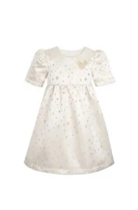 Girls' Disney Holiday Minnie Mouse Dress  Off White Size 7-8 Disney 2023 Target - Picture 1 of 7