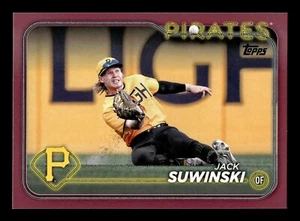 2024 Topps Series 2 JACK SUWINSKI MOTHER'S DAY HOT PINK 9/50 PIRATES #390 - Picture 1 of 2
