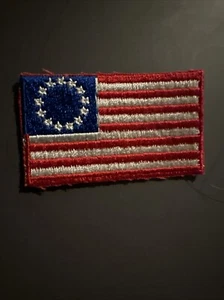 Vintage Betsy Ross Flag Embroidered Fabric Patch From Scouting - Picture 1 of 4
