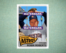 Robin Roberts Houston Astros 1965 Style Custom Baseball Art Card