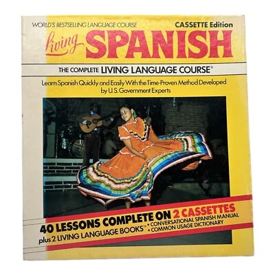 1985 Living Spanish The Complete Living Language Course Cassette Edition -1 Book - Image 1 of 4