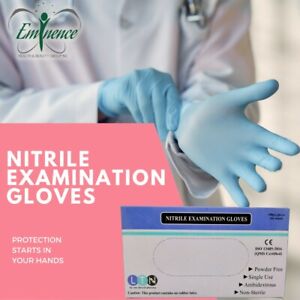 Eminence Nitrile Examination Powder Free Gloves (Non-Sterile)  Large