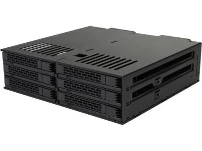 ICY DOCK MB326SP-B | 6 Bay 2.5” SATA HDD / SSD Hot Swap Backplane Cage Enclosure - Image 1 of 4