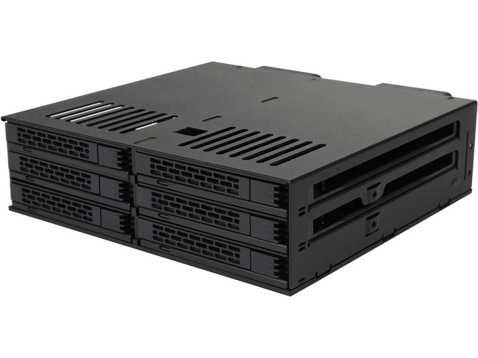 ICY DOCK MB326SP-B | 6 Bay 2.5” SATA HDD / SSD Hot Swap Backplane Cage Enclosure - Image 1 of 4