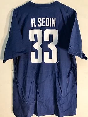 Reebok  NHL T SHIRT Vancouver Canucks Henrik Sedin Blue Men's 2XL - Image 1 of 2