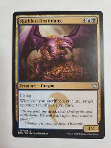 MTG Magic The Gathering Card Ruthless Deathfang Creature Dragon Blue Black 