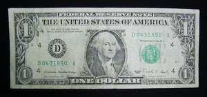 Series 1988 UNITED STATES One Dollar $1 Fed Res Note Missing SN Digits LOOK - Picture 1 of 24