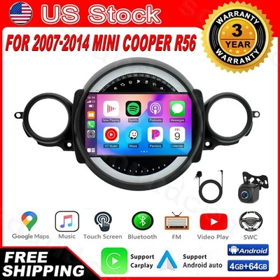 Fit For Apple Carplay For 2007-2014 Mini Cooper R56 Android 15 Car Stereo Radio - Image 1 of 4