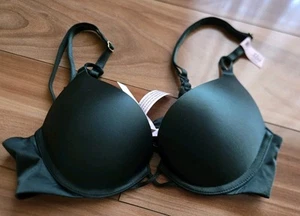 NWT Victorias Secret Bombshell add 2 cups padded push up bra 32AA Botanica Green - Imagen 1 de 7