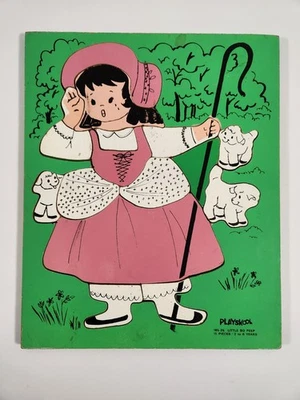 Rompecabezas de madera vintage Playskool para niños 185-25 Little Bo Peep 15 piezas completo Foto 1 de 4