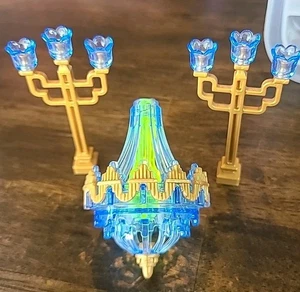 Playmobil Miniature Princess Castle Blue White Chandelier w/ 2 Chandlers - Picture 1 of 3