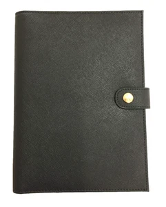 Kikki K A5 Notebook Holder Cover Leather Textured Black with Box BRAND NEW - Imagen 1 de 7