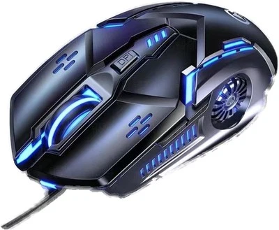 Wired Gaming Mouse with 6 Buttons, 3200 DPI, 7-Color LED Light - Grey - Image 1 of 4
