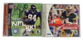 Sega Dreamcast Sports Lot NFL 2K1 & NFL Quarterback Club 2000