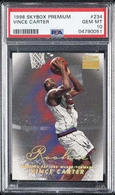 1998 SKYBOX PREMIUM #234 VINCE CARTER ROOKIE RC PSA 10 - Image 1 of 2
