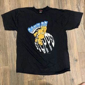 Vintage Garfield T Shirt XL Schwarz "Can't Be Stupid" Made In The USA - Bild 1 von 5
