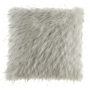 Ashley Furniture Calisa Faux Fur Throw Pillow in White and Black - Picture 1 of 3