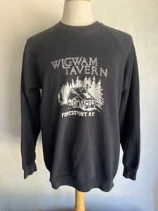 WIGWAM TAVERN FORESTPORT NEW YORK Vintage 80s Crewneck Sweatshirt Size XL - Picture 1 of 5