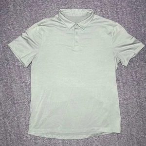 Lululemon Short Sleeve Polo Shirt Men's M Golf Athletic Light Green - Picture 1 of 5