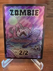 Wizard Of The Barge Magic The Gathering Foil Zombie 2/2 Token Kickstarter - Picture 1 of 2