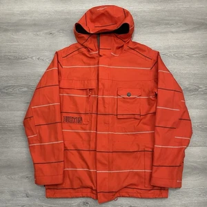 Vintage Burton Snowboard Jacket Mens Large Full Zip Snow Ski Hooded Red 2010s - Picture 1 of 23