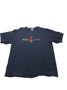 Vintage Champion Atlanta Olympics 1996 Embroidered Crew Neck Tee Size L Unisex - Picture 1 of 7