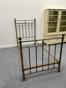 19th Century French Usine La Fontaine Paris Single Brass Bed Frame - Picture 1 of 11