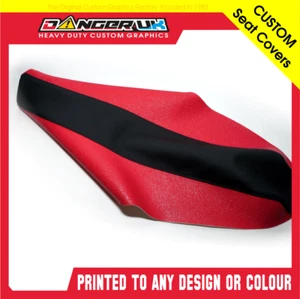 Cubierta de asiento para Honda CRF 70 a 450cc DuraGrip textura rojo-negro rojo negro pinza negra - Imagen 1 de 4