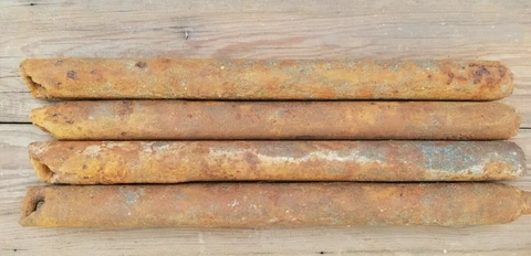 Vintage Window Weights Antique Architectural Salvage Cast Iron 7-8 lb 18-19 inch Cover