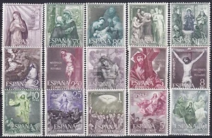Spain 1962 Edifil 1463/77 Paintings Mysteries of the Holy Rosary MNH - Picture 1 of 1