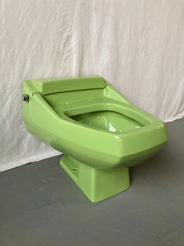 Vtg NOS Deco 1 Piece Low Boy Toilet Fresh Green Lime Old Kohler Rochelle 279-23E Cover