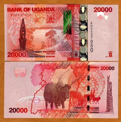 Uganda, 20000 (20,000) Shillings, 2021, P-53-New UNC Cover