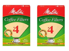 Melitta 7624411 #4 Coffee Filter, Cone, Paper, Natural Brown (2-pack)